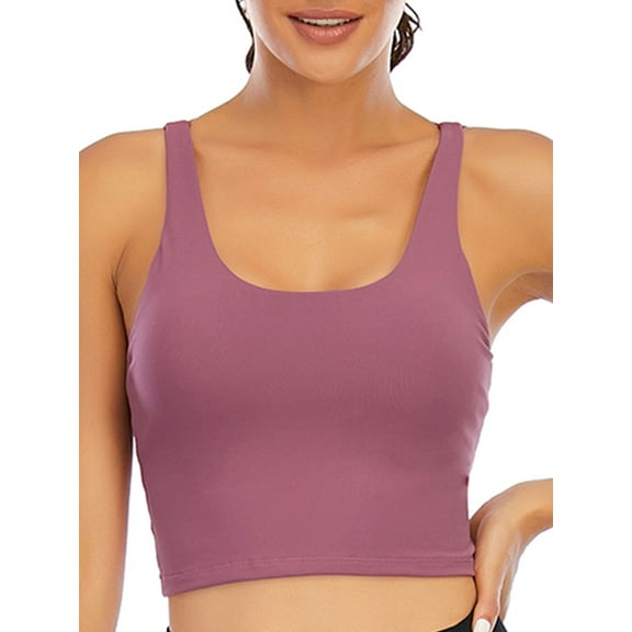FUTATA Women Girls Yoga Bra Tube Top Chest Pad Vest Without Steel Ring Sling Vest Comfortable Women Yoga Sport Bra Camisole Sleeveless Tank Tops
