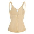 thumbnail image 1 of FUTATA Women Waist Trainer Vest Slim Corset Zipper Cincher Body Shaper Tummy Control Gym Workout Tank Top with Adjustable Straps, 1 of 6