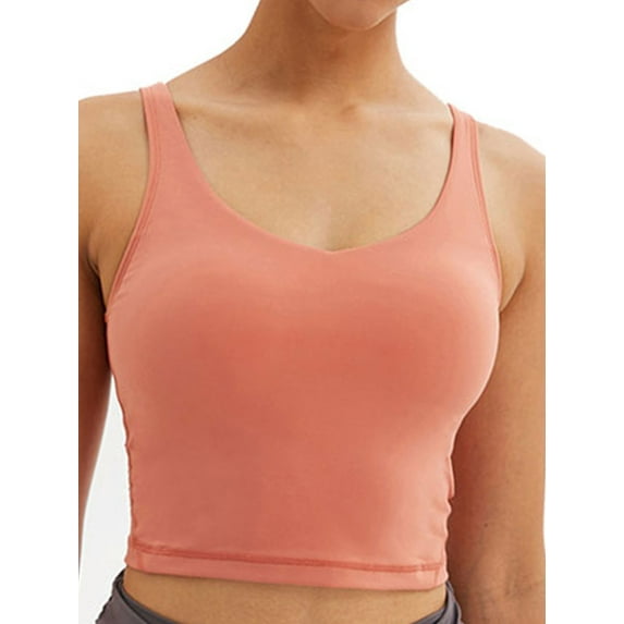 FUTATA Women's High Support Sports Bra With Removable Pads Yoga Workout Tank Tops Tube Bra Tops Fitness Running Yoga Bras