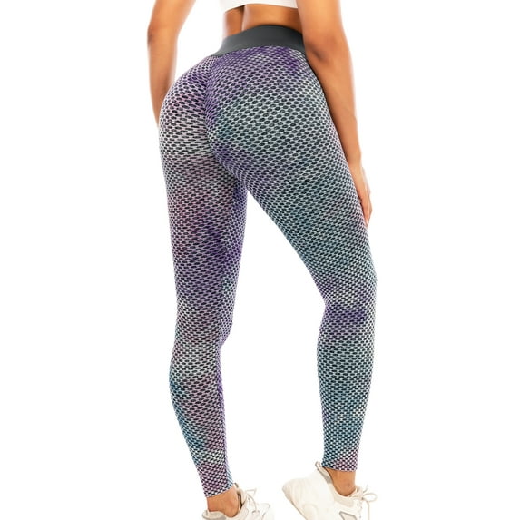 FUTATA Women's Ruched High Waisted Pants Butt Lifting Leggings Tummy Control Workout Pants Textured Booty Tights