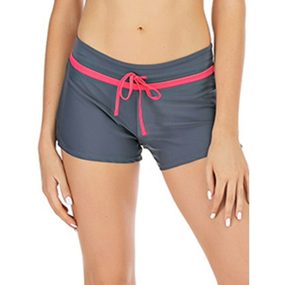 FUTATA Women's Side Slit Swim Shorts, Summer Quick Dry Swim Beach Shorts, Plus Size Sports Shorts Swimwear Pants Beachwear