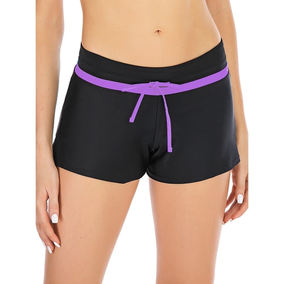 FUTATA Women's Side Slit Swim Shorts, Summer Quick Dry Swim Beach Shorts, Plus Size Sports Shorts Swimwear Pants Beachwear