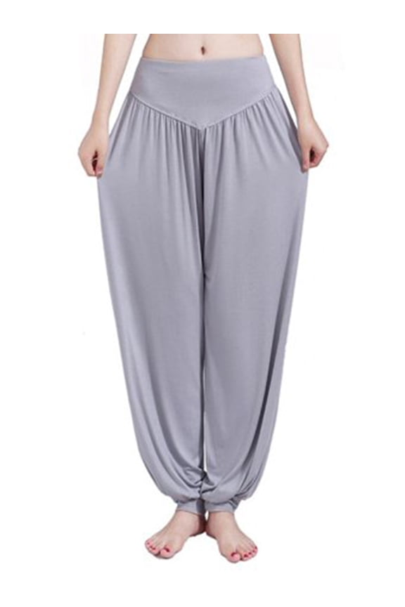 Women's Solid Color Harem Pants Casual Comfortable Yoga Beach Pants Loose Lounge Trousers