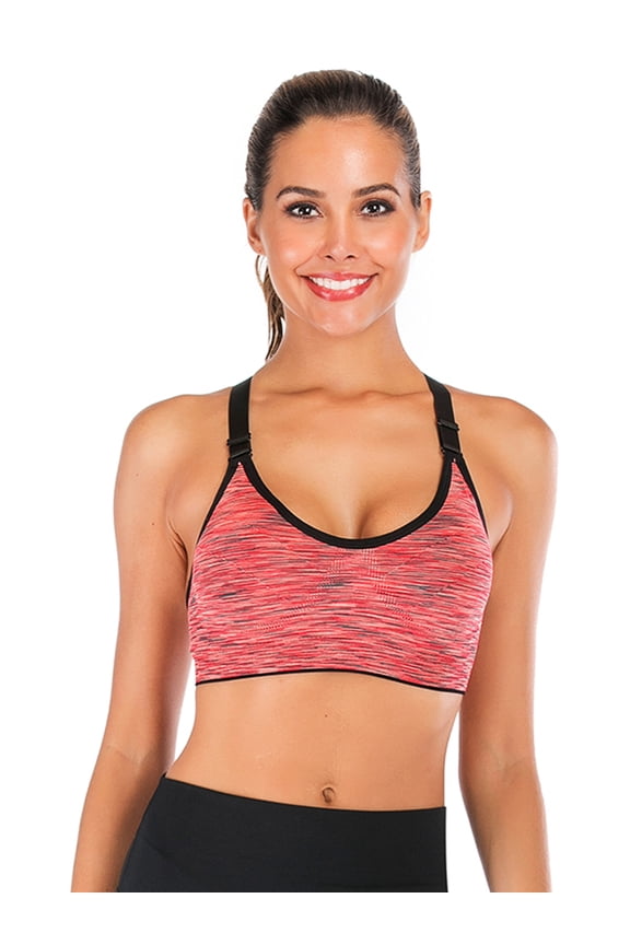 Women's Sports Bra, Wireless Post Surgery Bra Active Yoga Sports Bra For Fitness Workout Running