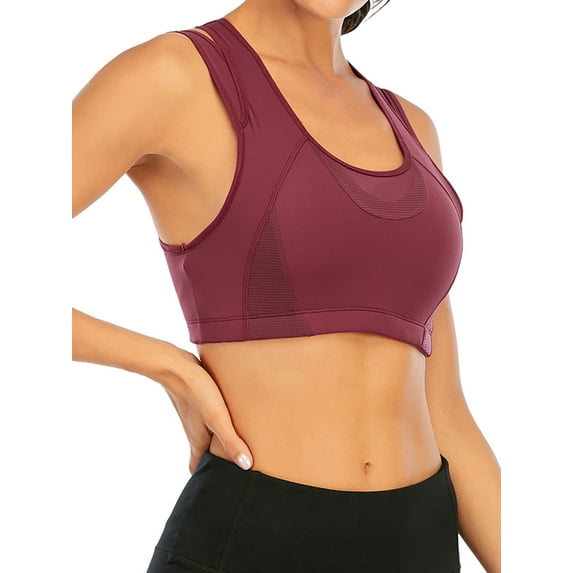 FUTATA Women's Sports Bras High Support Padded Yoga Bras Push Up Racerback Bras Gym Running Workout Bra Full Coverage Wirefree Padded Bra,XS-2XL