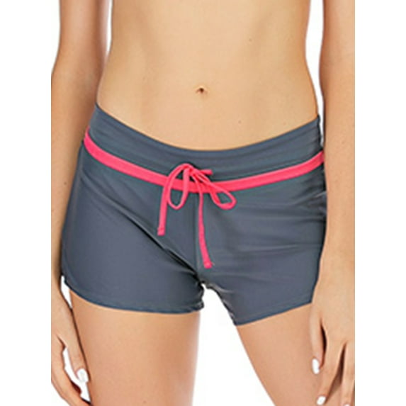 FUTATA Women's Swim Shorts High Waisted Bathing Suit Bottoms Drawstring Swimsuit Tankini Boy Shorts For Beach Board Surf Water Sports