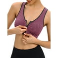 thumbnail image 1 of FUTATA Women's Wireless Post-Op Bra Front Zipper Sports Bra, Push Up Sports Bra Tube Top, Yoga Fitness Workout Running Yoga Bra With Removable Pads, 1 of 7