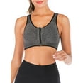 thumbnail image 1 of FUTATA Women's Wireless Postoperative Bra Active Yoga Sports Bra, Front Zipper Sports Bra, 1 of 8
