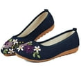 thumbnail image 1 of FUTATA Womens Classic Round Toe Ballerina Ballet Flat Shoes Slip On Floral Embroidered Platform Shoe Casual Driving Loafers Flats 4-10 Size, 1 of 8