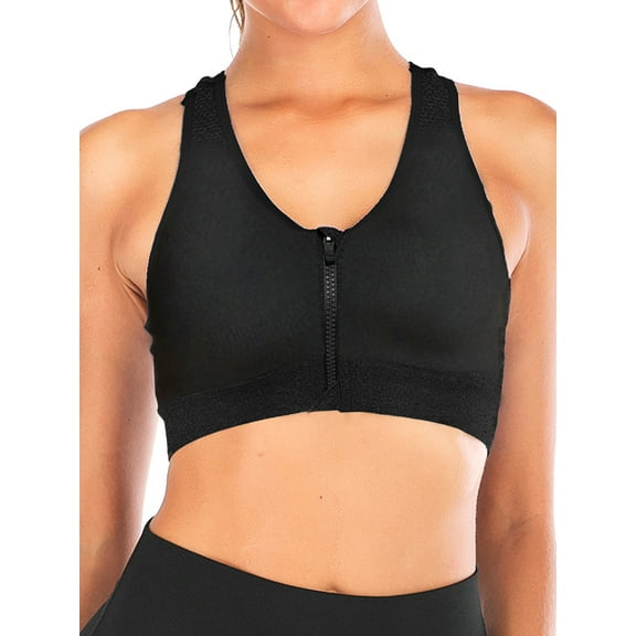 FUTATA Womens Sports Bra Padded Seamless Racerback Workout Bras High Impact Push-Up Post Op Bras Tank Tops For Yoga Running Gym Training