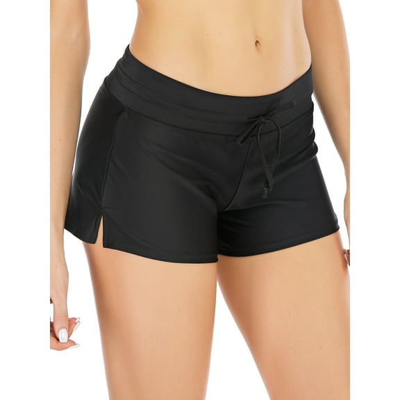 FUTATA Womens Swimwear Shorts Beach Boardshort Swim Trunks Waistband Bathing Suit Swimsuit Bottom Tankini Boy Shorts