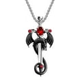 thumbnail image 1 of FUTIMELY Gothic Sword Dragon Necklace Vintage Dragon Wrapped Sword Cross Pendant Necklace Punk Zircon Dragon Pendant Necklace Halloween Dark Gothic Jewelry For Men Women, 1 of 4