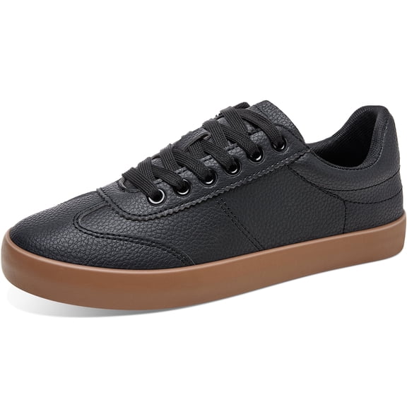 FUTINA women court Sneakers Comfortable Retro Tennis Sneakers Low Top Faux Leather walking Shoes(Grey US8)