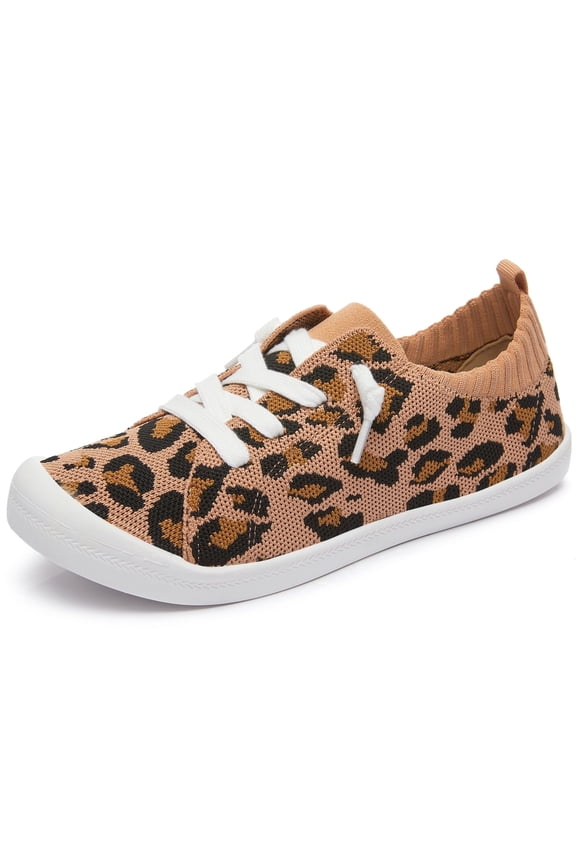 Women's Breathe Mesh Slip On Sneakers (Leopard US10)