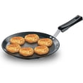 thumbnail image 1 of FUTURA Hard Anodised Flat Tava Griddle, 10-Inch, 4.88mm with Plastic Handle, 1 of 1