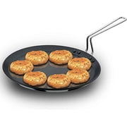 FUTURA Non-Stick Flat Tava Griddle, 12-Inch For Dosa, 4.88mm with Steel Handle