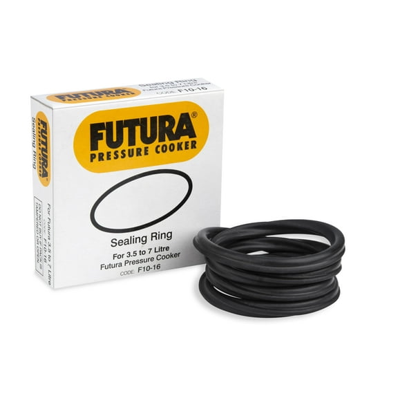 FUTURA Rubber Futura Sealing Ring For 3.5 Litre To 7 Litre Futura Pressure Cookers, Black, Standard (F10-16) pack 3