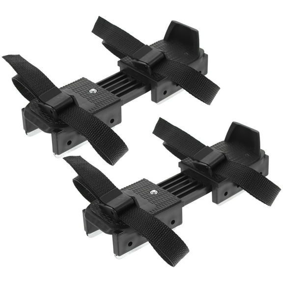 FUTUREORYY 1 Pair Black Plastic Ice Skates for Toddlers with Adjustable Fixing Straps 8.5x2.4x1.4in