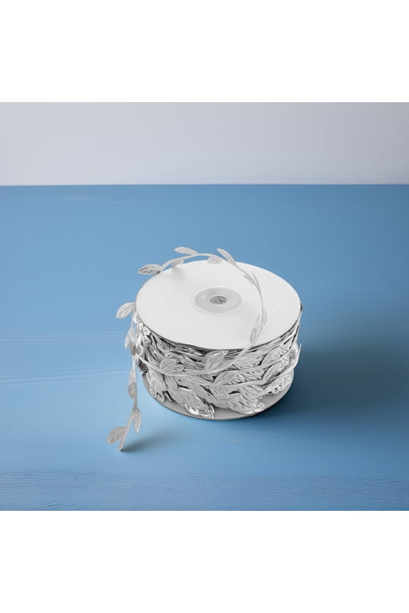 1 Roll Silver Artificial Vines Ribbon for Home Decor Diy Projects Whimsical Atmosphere Fabric Ribbons