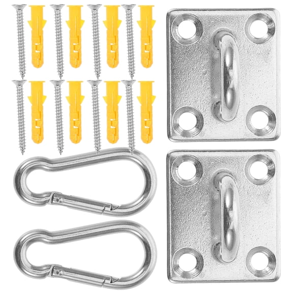 FUTUREORYY Swing Hooks Heavy Duty Pad Eye Plate Ceiling Hooks Stainless Steel 1 Set