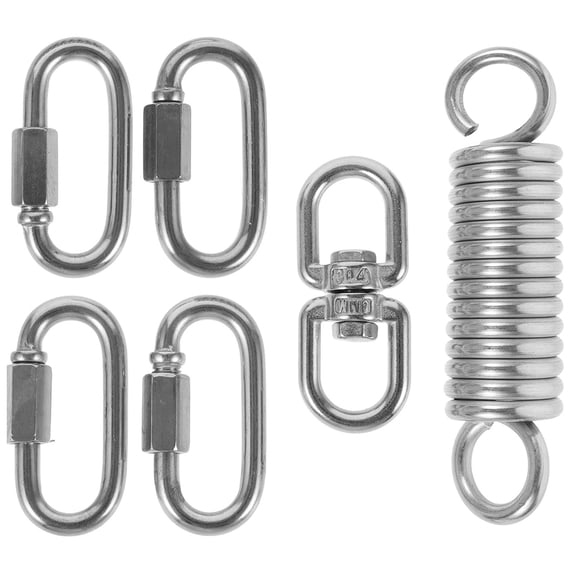 FUTUREORYY 1 Set Stainless Steel Spring For Porch Swing Outdoor Relaxation Heavy Duty Mounting Hardware Silver