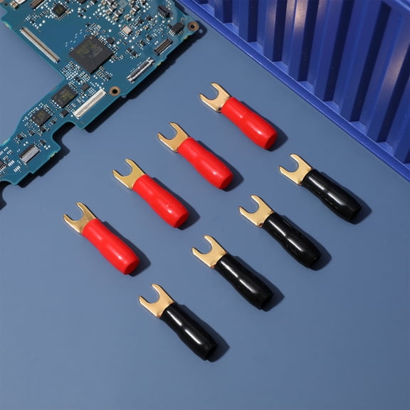 FUTUREORYY 10 Pairs Gold Plating Cable Adapter for Speaker Wire Connection Electrical Wiring Audio Enthusiasts