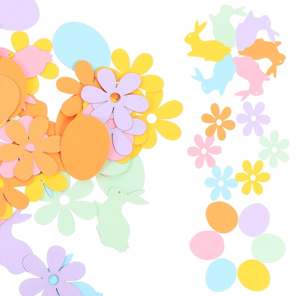 FUTUREORYY 100Pcs Bunny Confetti Paper for Easter Table Scatter and Craft Decoration