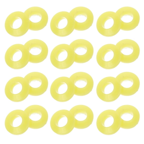 FUTUREORYY 100Pcs Yellow Bushing Ring for Vibration Reduction 0.8x0.8x0.2in
