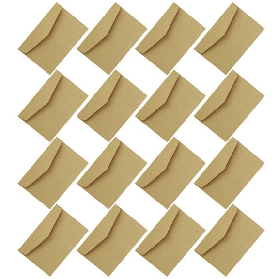 FUTUREORYY 100pcs Brown Envelopes Kraft Paper Envelopes for Document Storage and Letter Writing