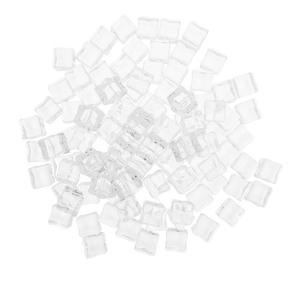 FUTUREORYY 100pcs Clear Ice Cube Simulated Ice Cube Acrylic Decorative Prop for Wedding Special Events