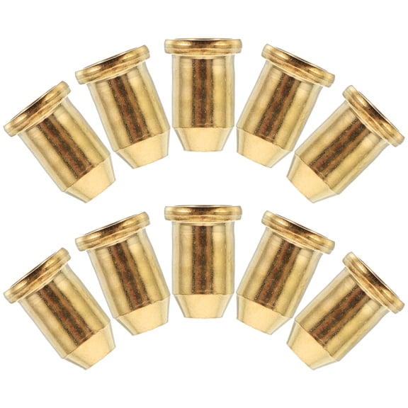 FUTUREORYY 10PCS Metal Golden String Ferrules for Electric Guitar Maintenance