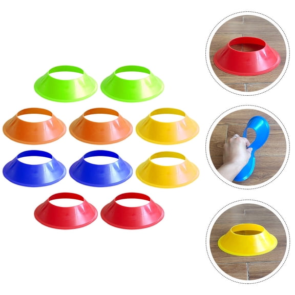 FUTUREORYY Agility Training Cones Pe Yellow 10Pcs 7.5x3.9in
