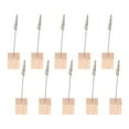 thumbnail image 1 of FUTUREORYY 10Pcs Bamboo Table Number Holders for Wedding Menu Seat Cards 4.7in Pine Wood Cube Base, 1 of 8