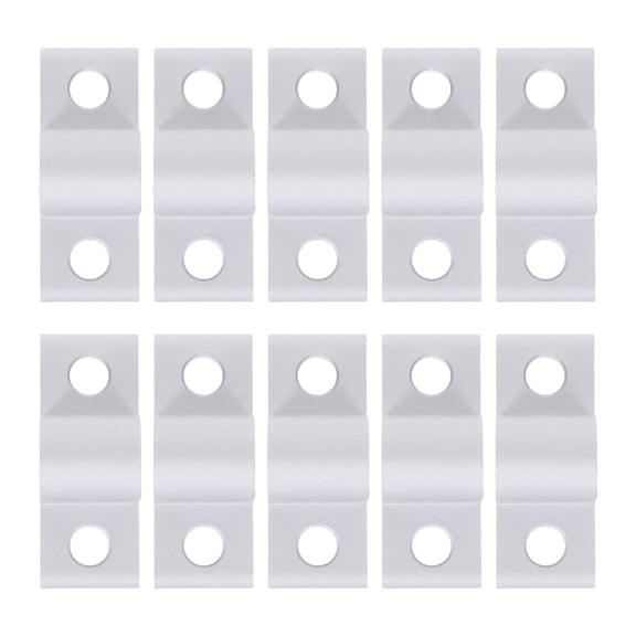 FUTUREORYY 10Pcs Aluminum Frame Support Bracket Plated Silver Caster Base Plate for Easy Mounting