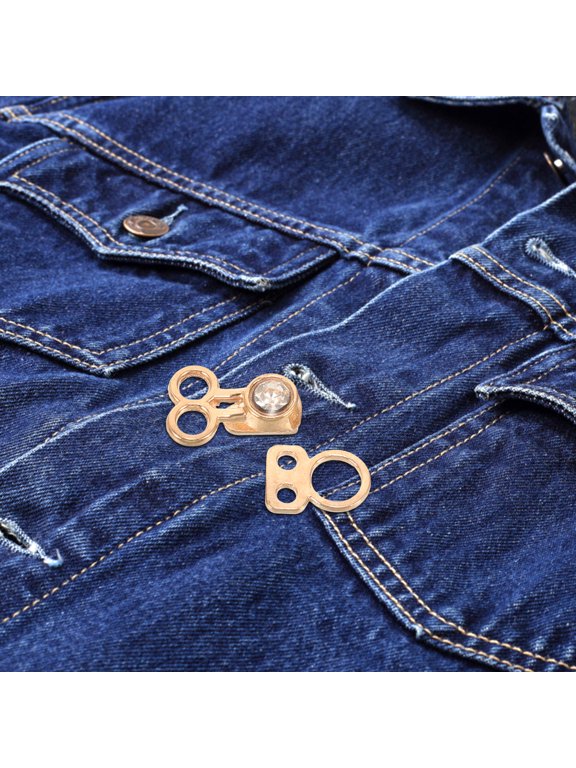 10Pcs Golden Metal Toggle Clasps for Coat Closure Buttons with Stylish Design and Versatile Use