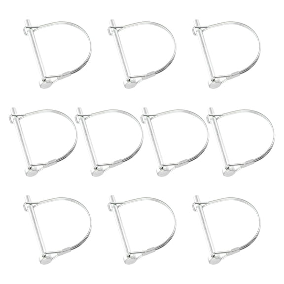 FUTUREORYY 10Pcs Quick Release Trailer Hitch Pin Carbon Steel for Farming and Gardening 7.7X6Cm