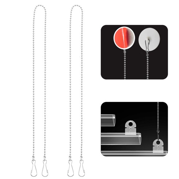 FUTUREORYY 10Pcs Small Hanging Chain with Hooks for Poster Poles and Flags 21.3x0.4x0.1in