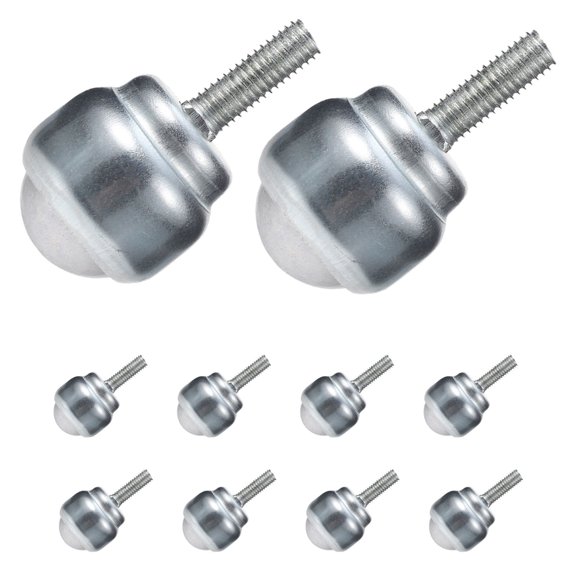 FUTUREORYY Set of 10 Small Roller Wheels with Threaded Stem for Heavy Duty Workbench Casters and Industrial Load Support