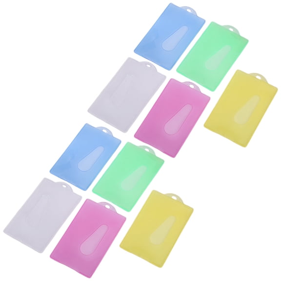 FUTUREORYY 10Pcs Translucent Cards Sleeves with Creative Design for Id and Name Cards