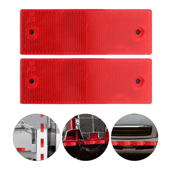FUTUREORYY 10Pcs Vehicle Reflective Decals Red Plastic Material for Enhanced Nighttime Visibility