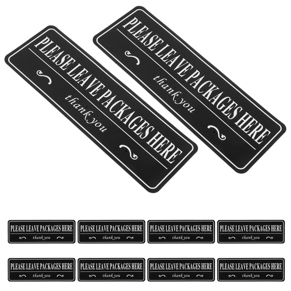 FUTUREORYY 10Sheets Package Drop Sign Vinyl Sticker High Visibility for Home Door Use