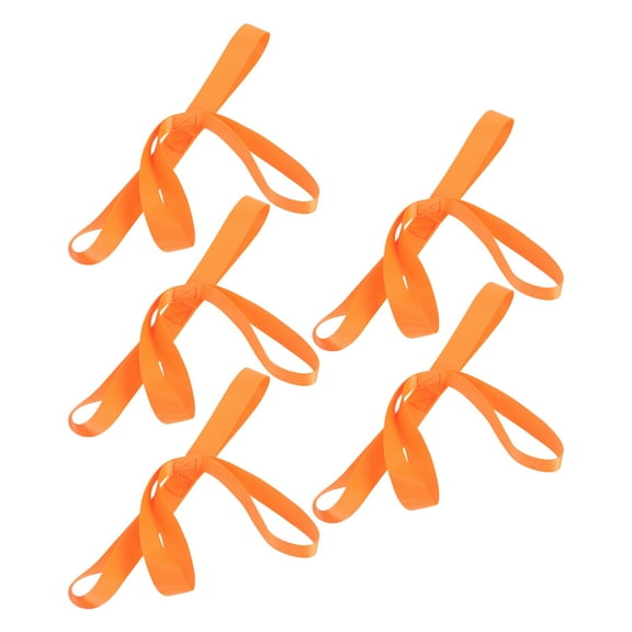 FUTUREORYY 10pcs UTV Straps Loop Tie Down Straps Polyester Orange for Securing Vehicles During Transportation