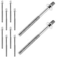 thumbnail image 1 of FUTUREORYY 12Pcs Drum Tension Rods Silver M5 Thread Screw for Drum Hardware Kit Setup, 1 of 8
