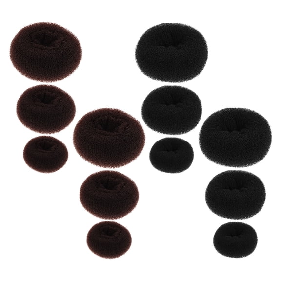 FUTUREORYY 12Pcs Hair Bun Donut Accessories Soft Comfortable Hair Ties for Secure Stylish Updos