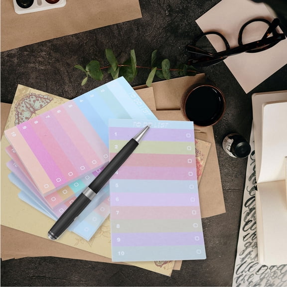 FUTUREORYY 12Pcs Notepad Desk To Do Notepad Simple Practical 13x8x1cm For Students Professionals Families