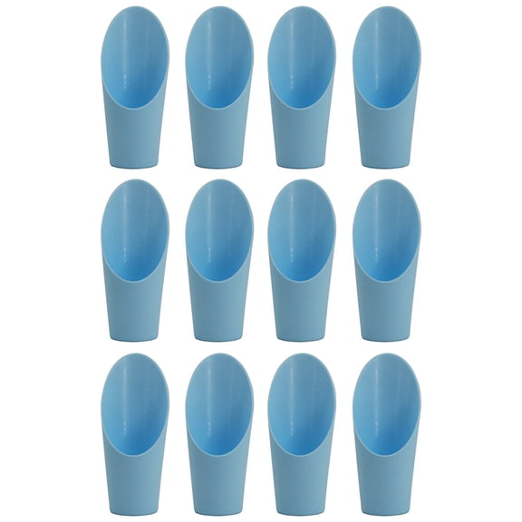 FUTUREORYY 12Pcs Plastic Garden Soil Scoops Skyblue Digging Tool for Gardening and Plant Enthusiasts