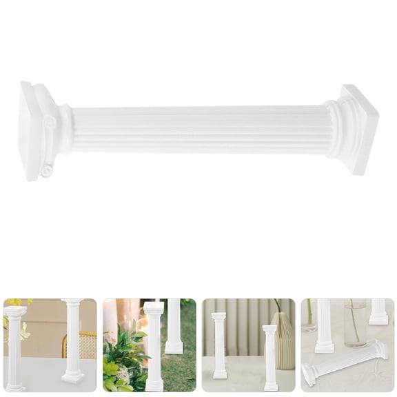 FUTUREORYY 12Pcs Roman Column Pedestal White Plastic Classical Miniature Pillar Decor For Dioramas and Displays