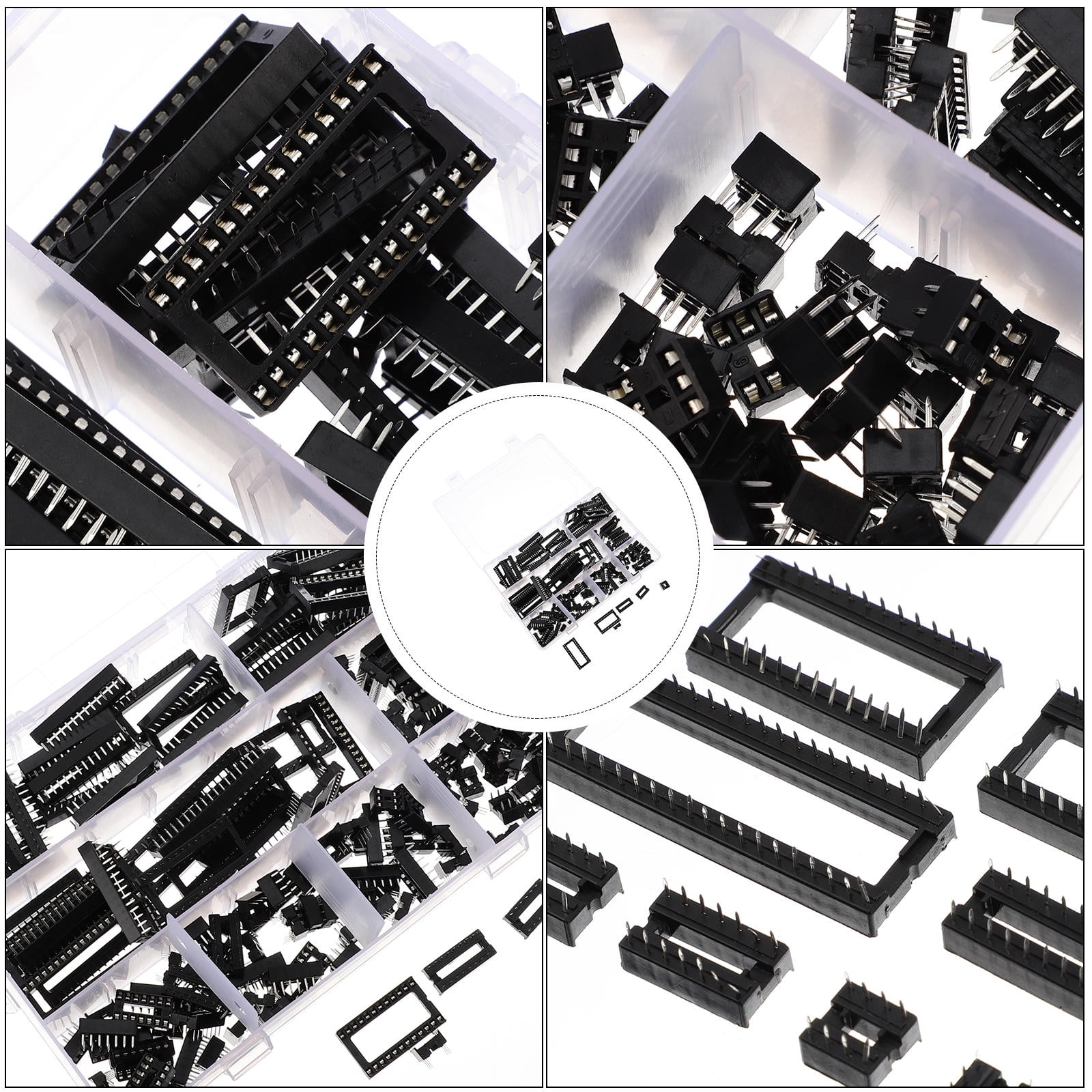 FUTUREORYY 150Pcs ABS IC Socket with Integrated Circuit Seat for ...