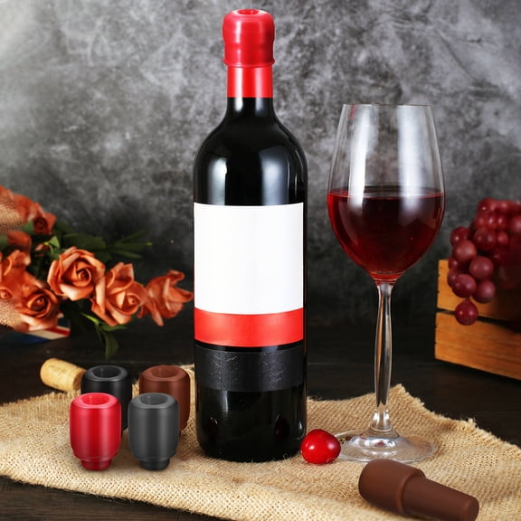 FUTUREORYY 16 Pcs Silicone Spill Proof Stopper Wine Stoppers Red Tight Seal Home Gatherings