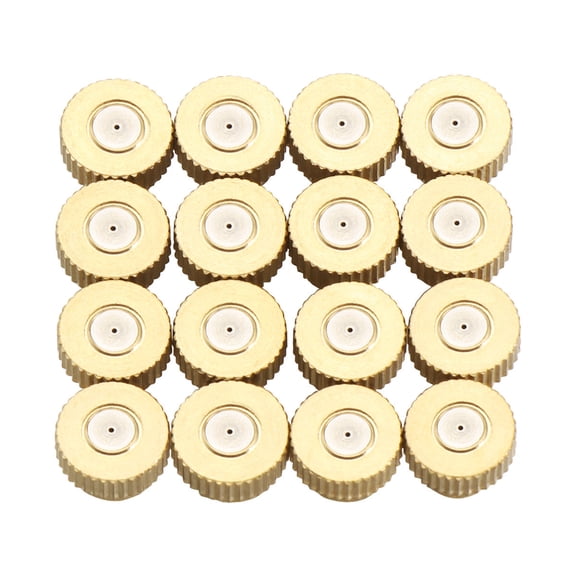 FUTUREORYY 16Pcs Yellow Brass Misting Nozzles Advanced Forging Process For Gardeners And Farmers 0.3In Orifice